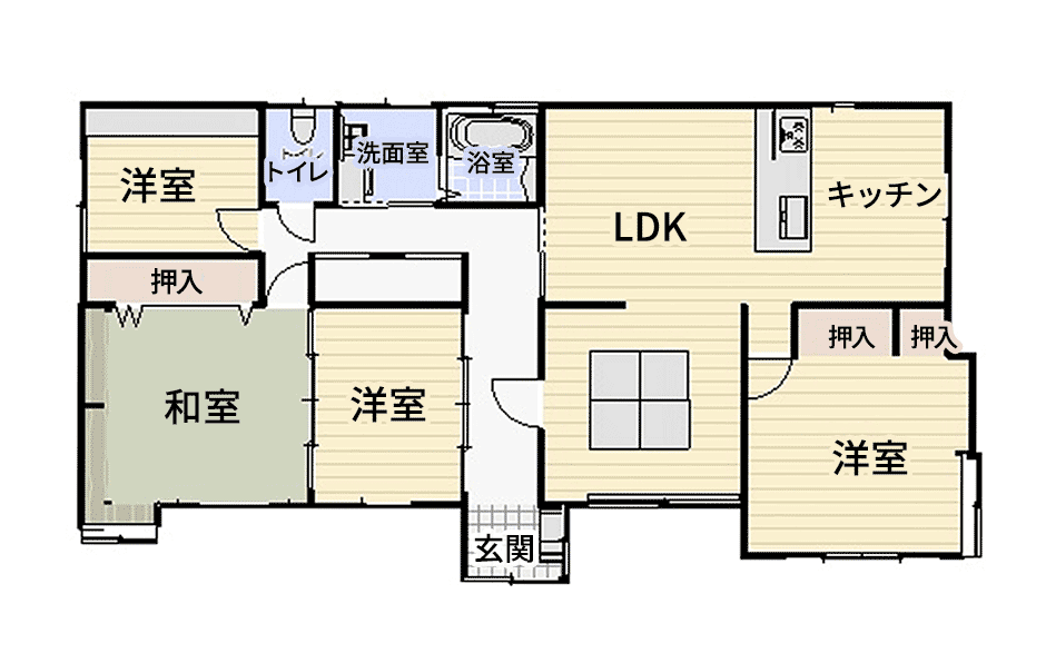 3つの和室を洋室に変更し、家全体の雰囲気が大きく変わりました。